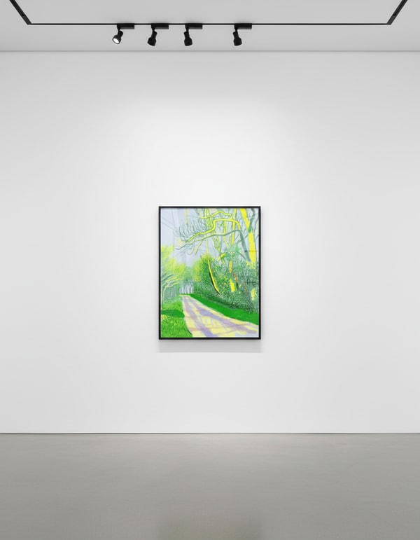 David Hockney - April 12th No. 2, The Arrival of Spring in Woldgate, East Yorkshire, 2011, iPad Drawing printed on paper