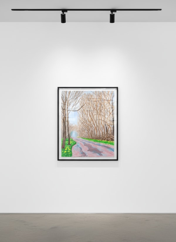 David Hockney - April 1st, The Arrival of Spring in Woldgate, East Yorkshire, 2011, iPad Drawing printed on paper
