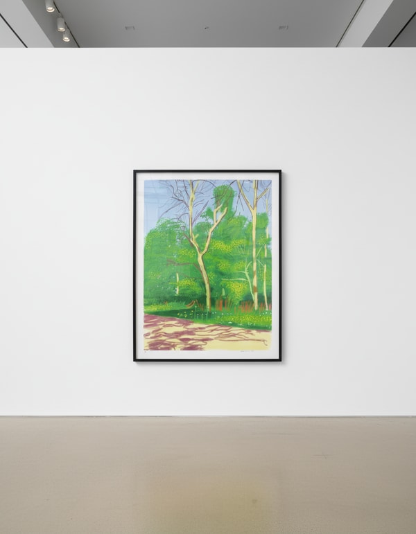 David Hockney - April 27th, The Arrival of Spring in Woldgate, East Yorkshire, 2011, iPad Drawing printed on paper