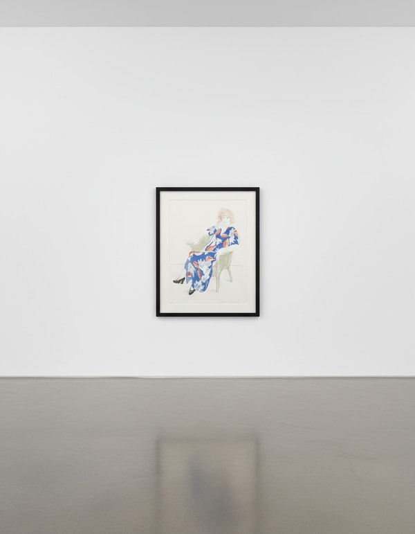 David Hockney - Celia In A Wicker Chair, 1974, Soft-ground etching and aquatint printed on Rives BFK mould-made paper by M...