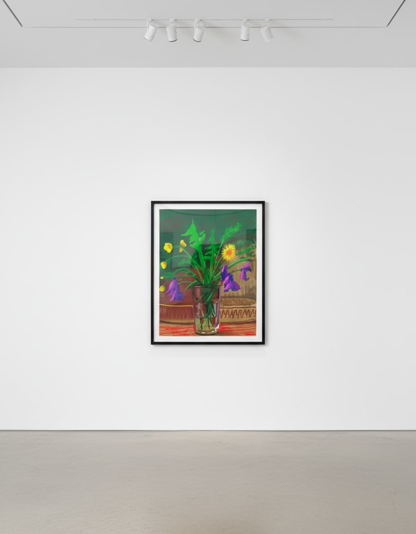 David Hockney - Dandelions, 2011, iPad drawing