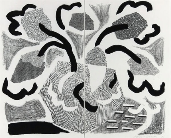 David Hockney - Grey Blooms, 1986