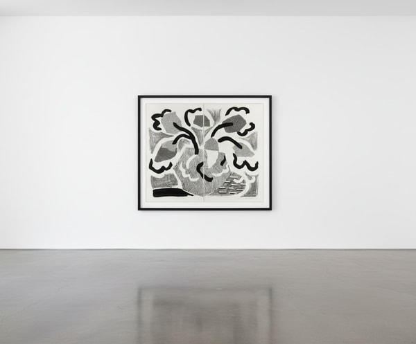 David Hockney - Grey Blooms, 1986, A home made print executed on an office copy machine on two sheets of Arches paper