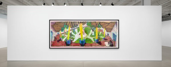 David Hockney - Hotel Acatlan, Two Weeks Later, 1985, Lithograph in colors on two sheets of handmade TGL paper