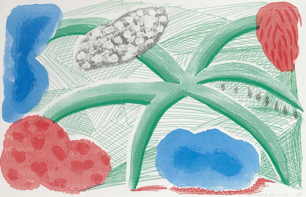 David Hockney - Landscape with a Plant, 1986