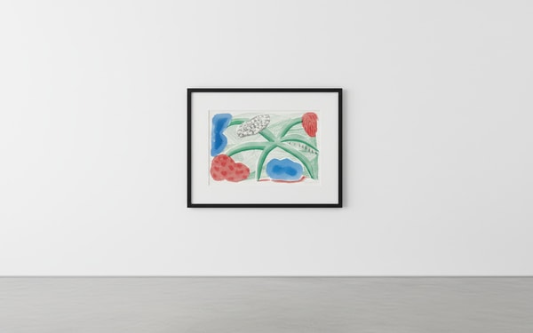 David Hockney - Landscape with a Plant, 1986, A homemade print executed on a office color copy machine on Arches paper