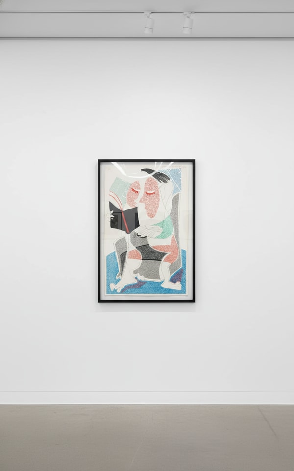 David Hockney - Man Reading Stendhal, 1986, Home Made Print