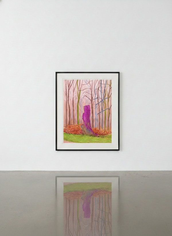 David Hockney - March 15th, The Arrival of Spring in Woldgate, East Yorkshire, 2011, iPad Drawing printed on paper