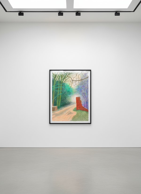 David Hockney - March 16th, The Arrival of Spring in Woldgate, East Yorkshire, 2011, iPad Drawing printed on paper