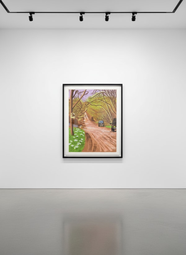 David Hockney - March 5th, The Arrival of Spring in Woldgate, East Yorkshire, 2011, iPad Drawing printed on paper