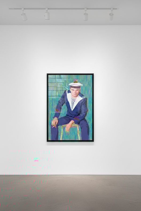 David Hockney - Matelot Kevin Druez 1, 2009, Computer drawing in colors, printed on wove paper