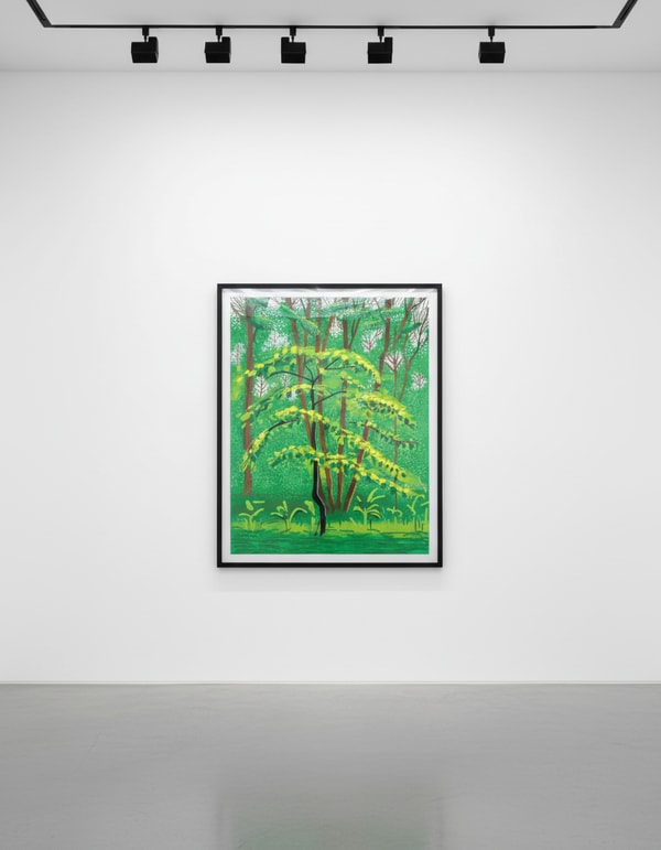 David Hockney - May 19, The Arrival of Spring in Woldgate, East Yorkshire, 2011, iPad Drawing printed on paper