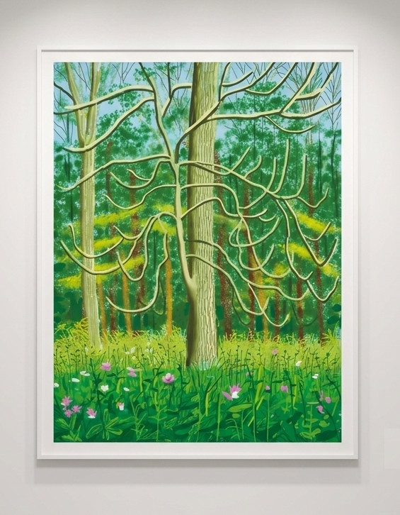 David Hockney - May 4, The Arrival of Spring in Woldgate, East Yorkshire, 2011, iPad Drawing printed on paper