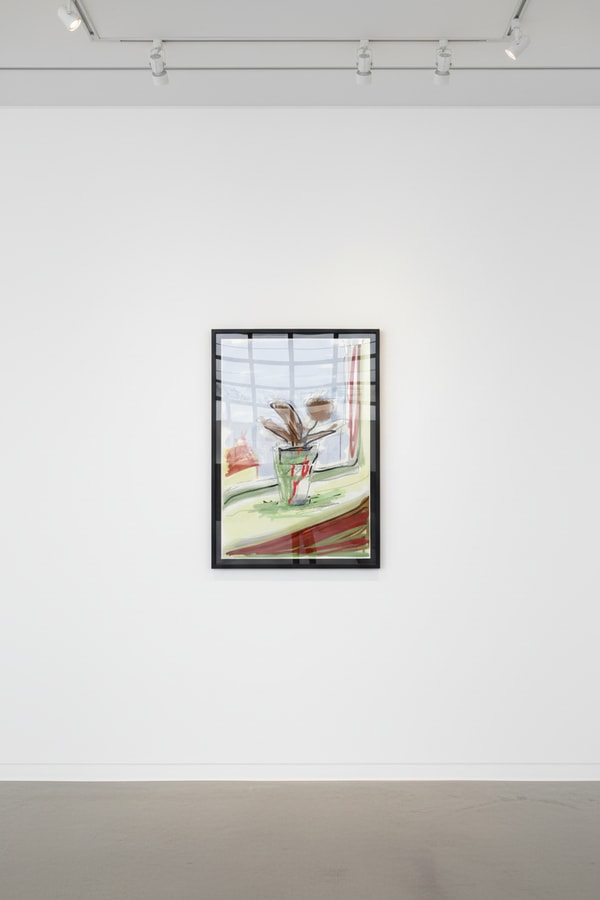 David Hockney - My Bedroom Window, 2009, iPhone Drawing