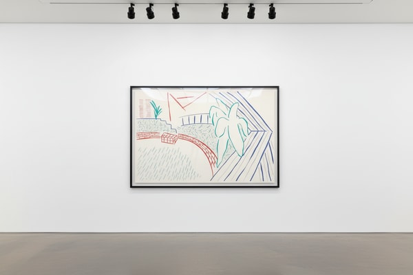 David Hockney - My Pool and Terrace, 1983, Lithograph