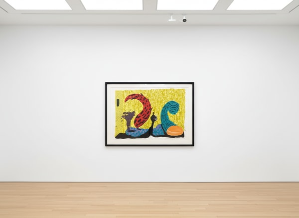 David Hockney - Pushing Up, 1993, Lithograph and Screen Print