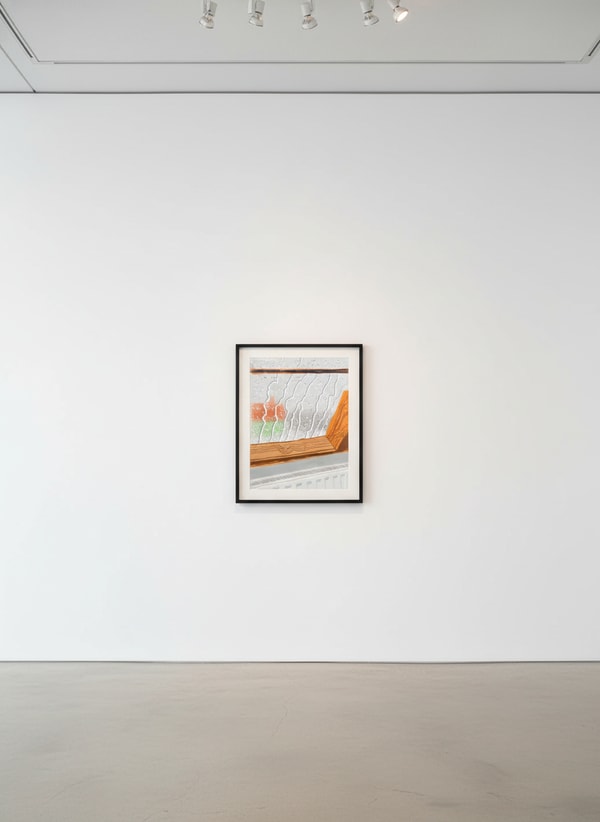 David Hockney - Rain on the Studio Window, 2009, Inkjet printed computer drawing in colours on Epson Hot Press Natural, ma...