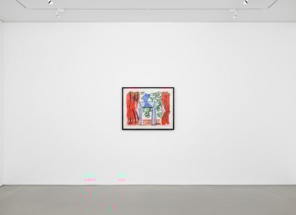 David Hockney - Still Life With Curtains, 1986, A homemade print executed on a office color copy machine on Arches paper