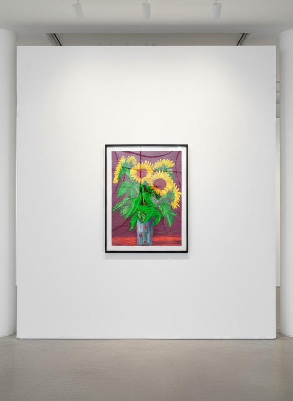 David Hockney - Sunflowers, 2010, Ipad Drawing printed on Paper