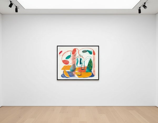 David Hockney - Table Flowable, 1991, Lithograph