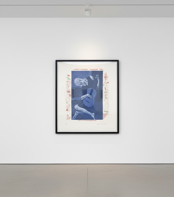 David Hockney - The Old Guitarist, 1976-77, Etching