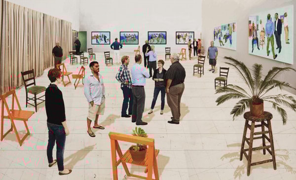 David Hockney - The Potted Palm, 2014, Photographic drawing