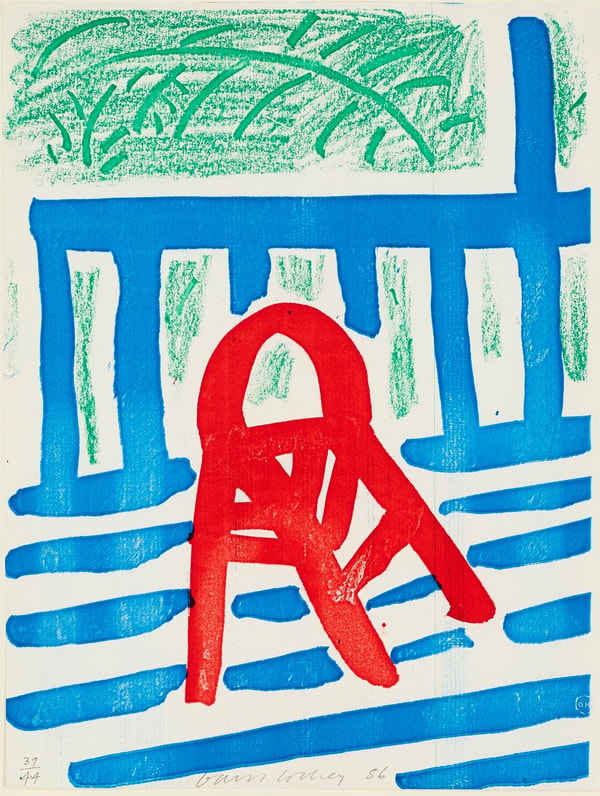 David Hockney - The Red Chair, 1986