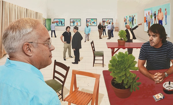 David Hockney - The Red Table, 2014