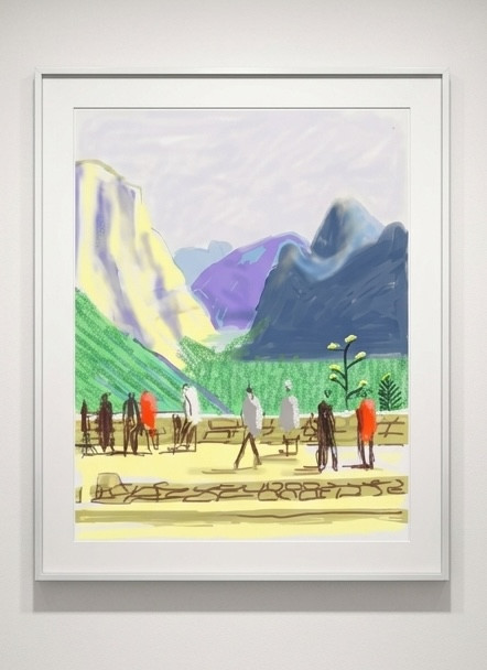 David Hockney - The Yosemite Suite No. 15, 2010, Ipad drawing on paper
