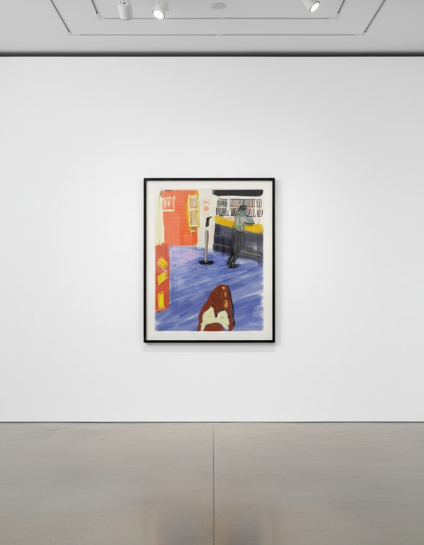 David Hockney - Waiting at York, 2010, iPad Drawing Printed on Paper