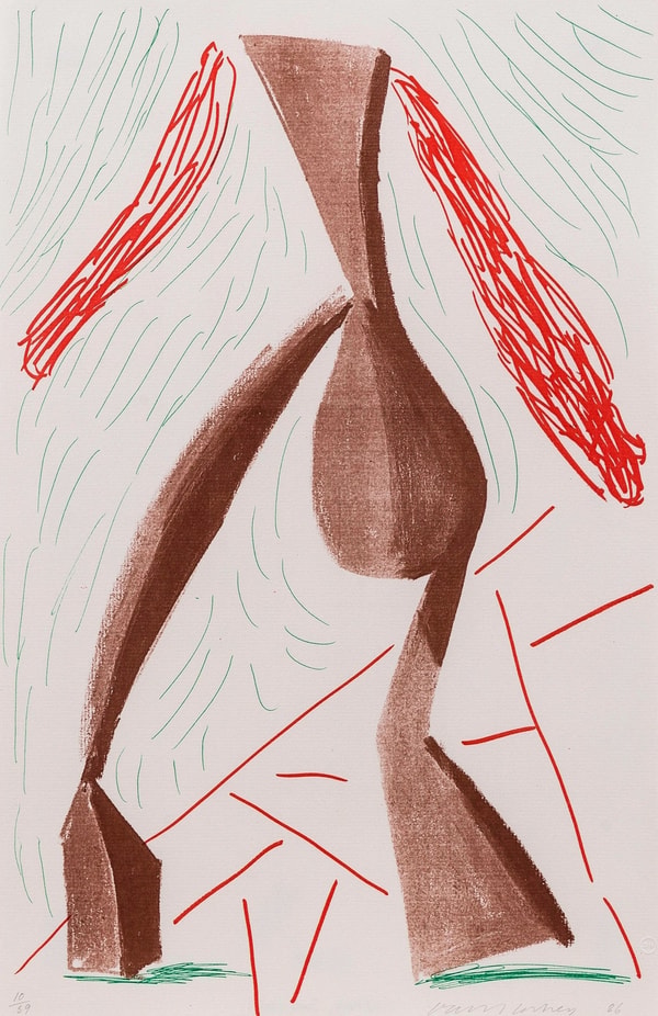 David Hockney - Walking, 1986