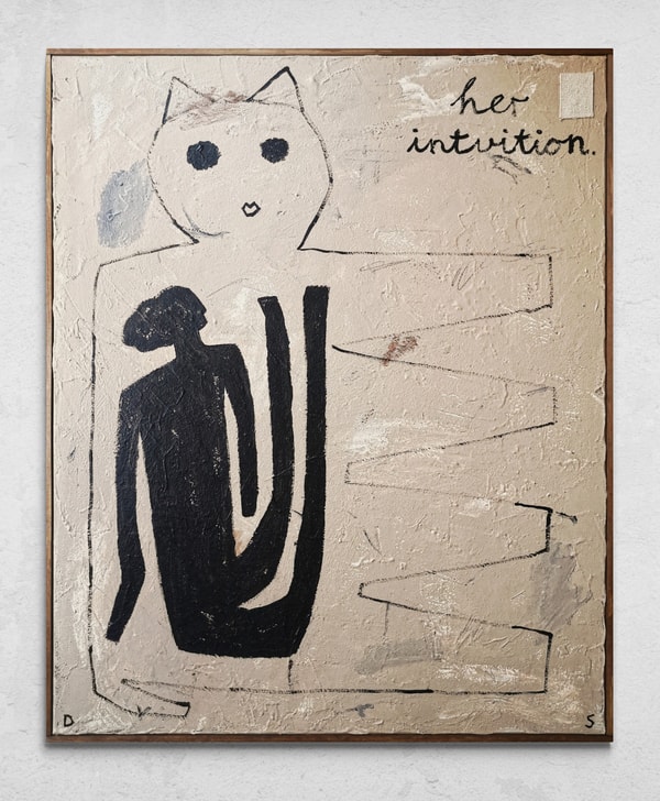 David Schmitt - Her Intuition, 2024, Mixed Media on Canvas