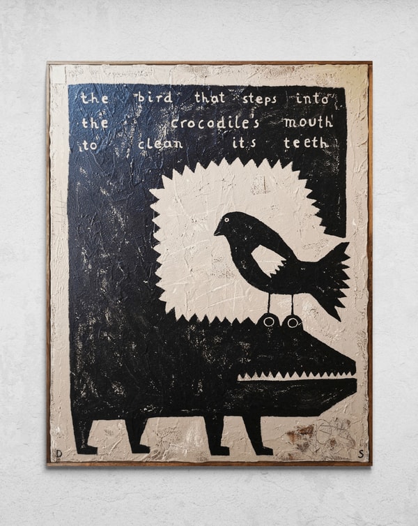 David Schmitt - The Bird, 2024, Mixed Media on Canvas