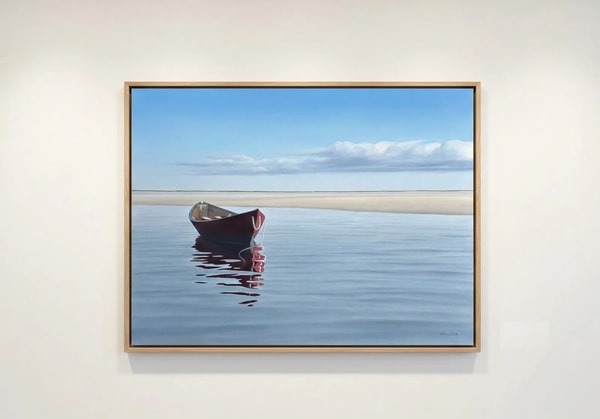 Derek Macara - Dory in the Cove, 2026, Oil on Canvas