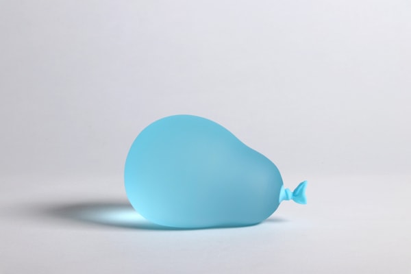 Dylan Martinez - Light Blue Water Balloon, 2024, Glass sculptures - hot sculpted, sandblasted, acid etched