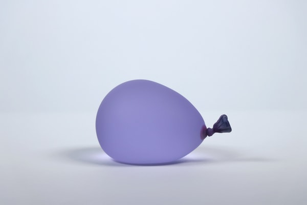 Dylan Martinez - Light Purple Water Balloon, 2024, Glass sculptures - hot sculpted, sandblasted, acid etched

The water ba...