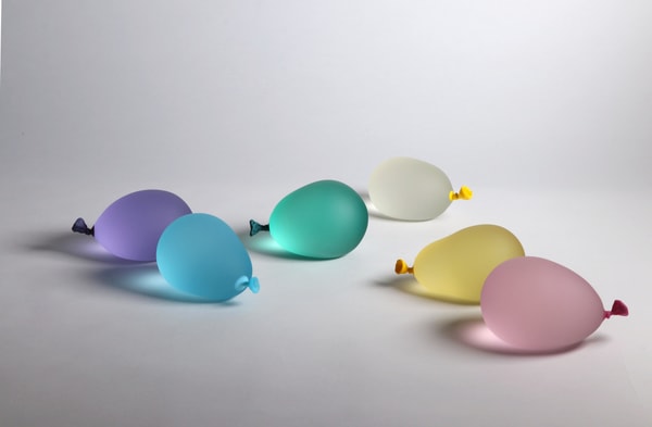 Dylan Martinez - Water Balloons, 2024, Glass sculptures - hot sculpted, sandblasted, acid etched