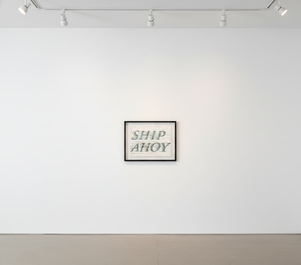 Ed Ruscha - Ship Ahoy, 2023, Hard ground etching printed in black and blue.