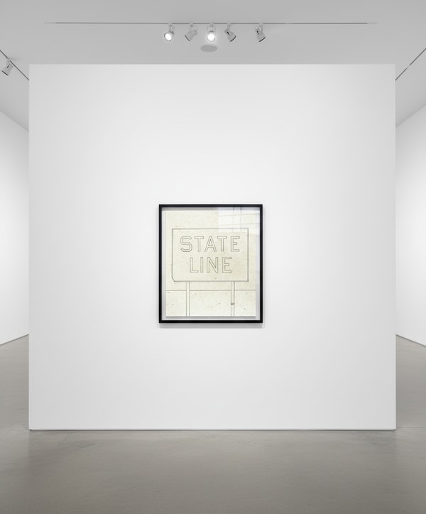 Ed Ruscha - Sign in Sandstorm, 2021, Direct gravure printed in black and brown.