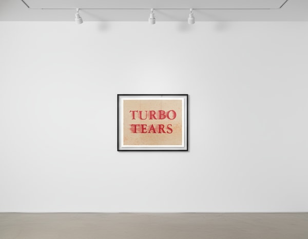 Ed Ruscha - Turbo Tears, 2020, 2 Colour Lithograph Hand Printed on Grey Rives BFK