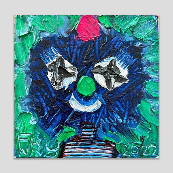 Fanny Brodar - Blue, 2022, Oil on wood panel