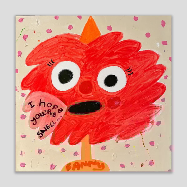 Fanny Brodar - I Hope You Are Swell, 2022, Acrylic and oil stick on canvas