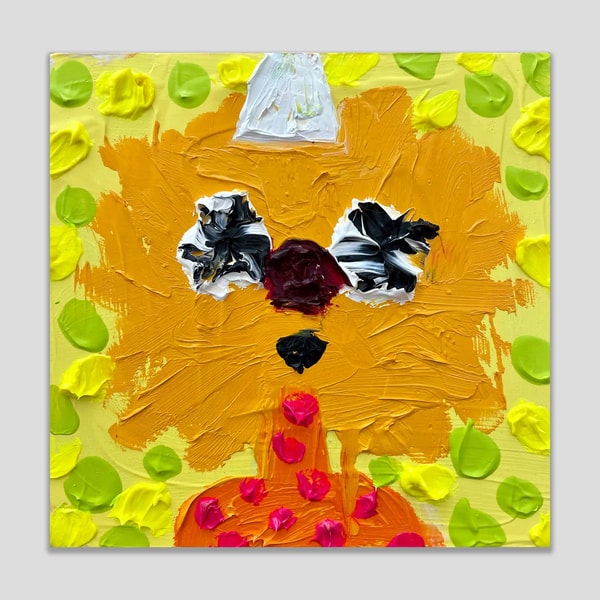 Fanny Brodar - Raspberry Lemonade, 2022, Oil on wood panel