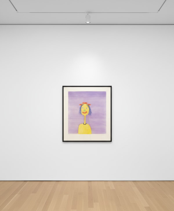 George Condo - Clown, 1989, Color etching