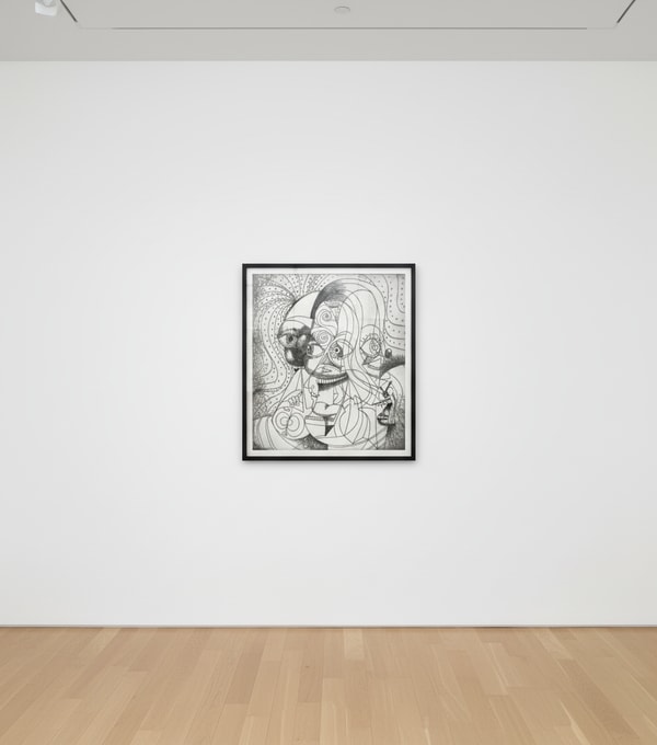 George Condo - Insane Clown, 2019, Etching with drypoint on paper