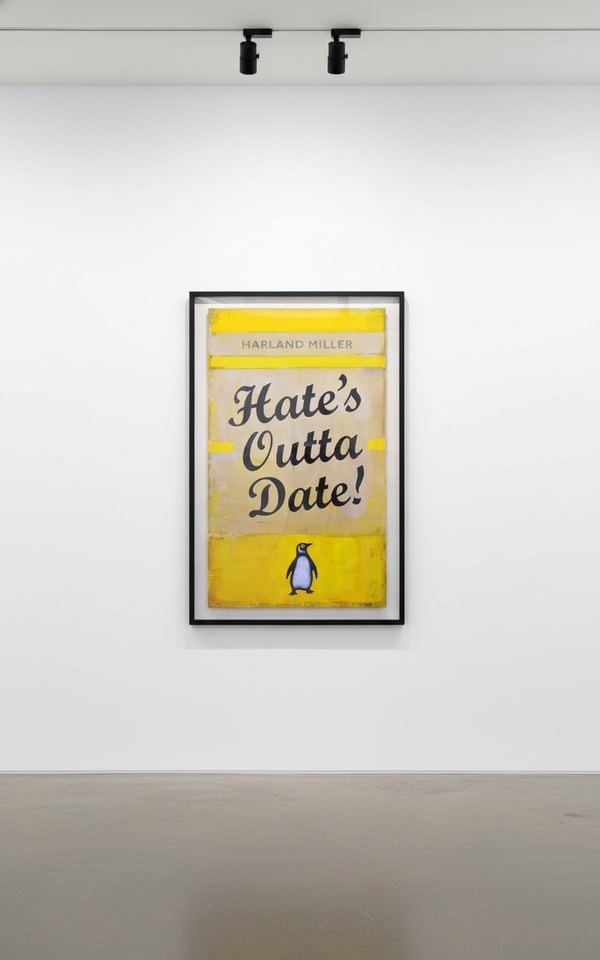 Harland Miller - Hate’s Outta Date (Yellow), 2022, Screen print on paper
Signed and numbered by the artist
