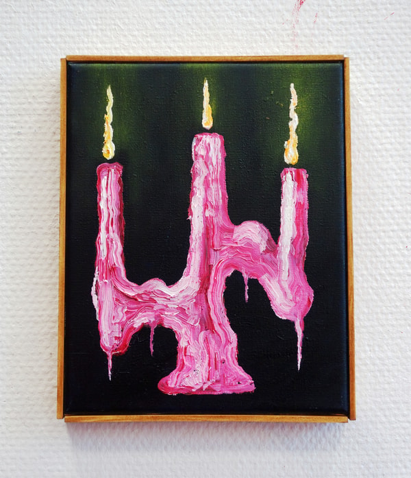 Hugo Baudouin - Creamy Candle Stick, 2026, Oil on Linen