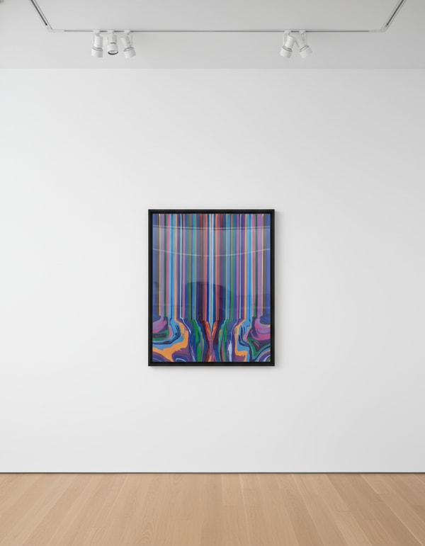 Ian Davenport - Cobalt Blue, 2022, Acrylic on aluminium