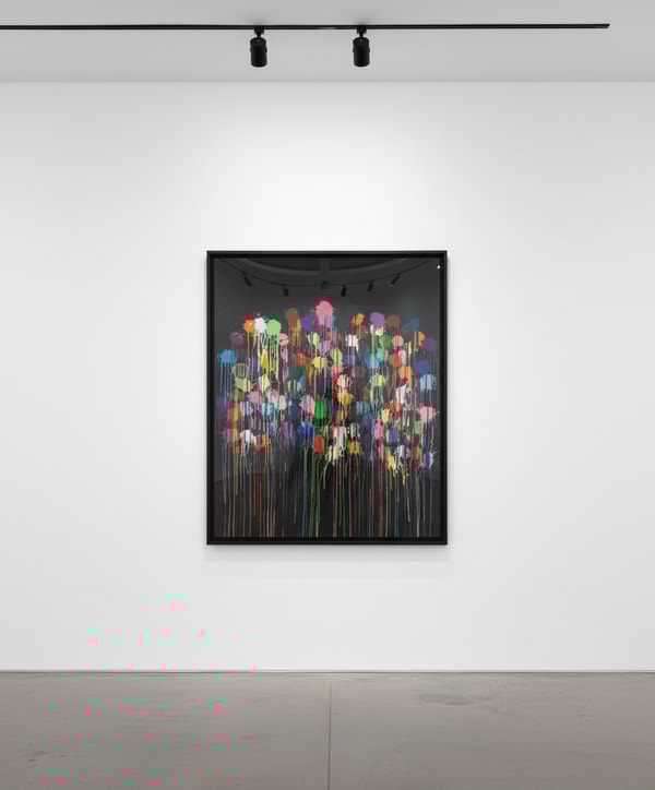 Ian Davenport - Colour Splat Bang, 2019, Screenprint in 28 colors on Somerset paper