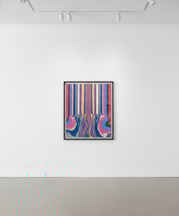 Ian Davenport - Ruffle, 2022, Acrylic on aluminium